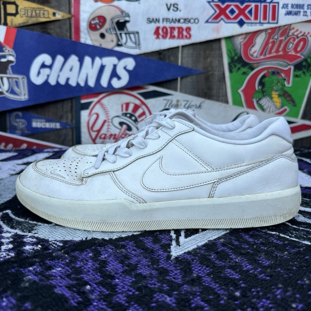 Size 12 - Nike SB FORCE 58 PREMIUM Triple White DH7505-100 Shoes